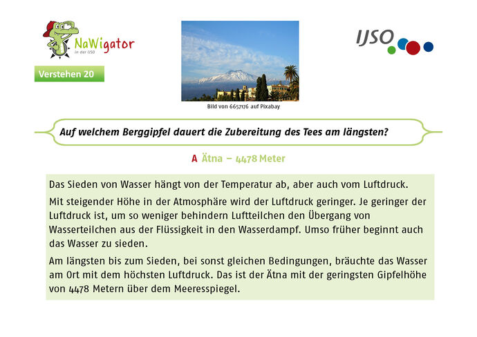 NaWigator-Quiz Antwort des Monats  - Mai 2021