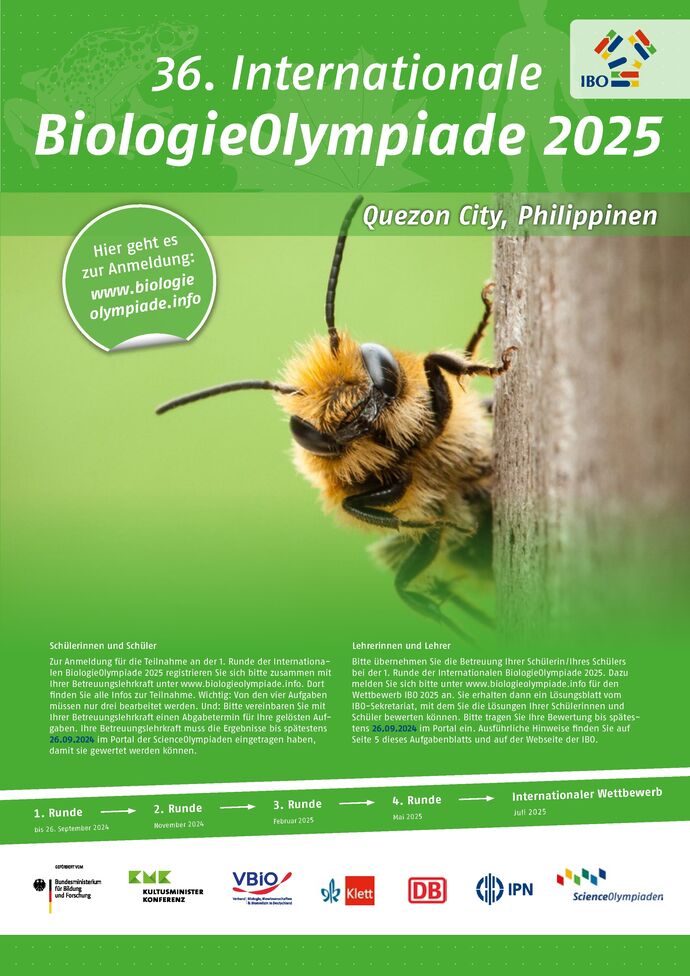 Download-Poster zur 36. BiologieOlympiade 2025