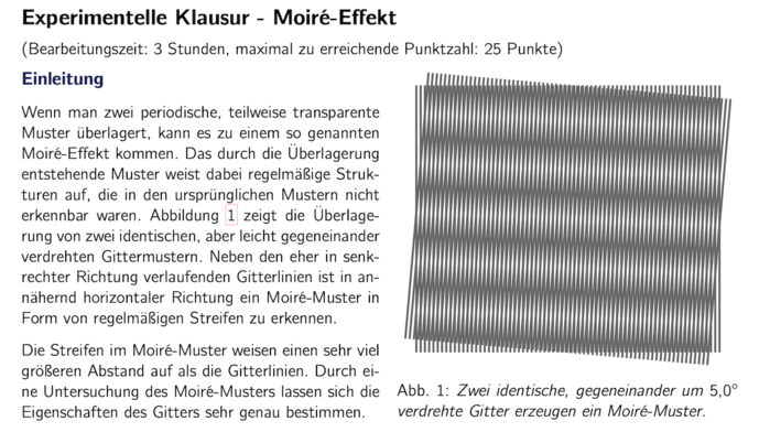 Experimente zum Moiré-Effekt