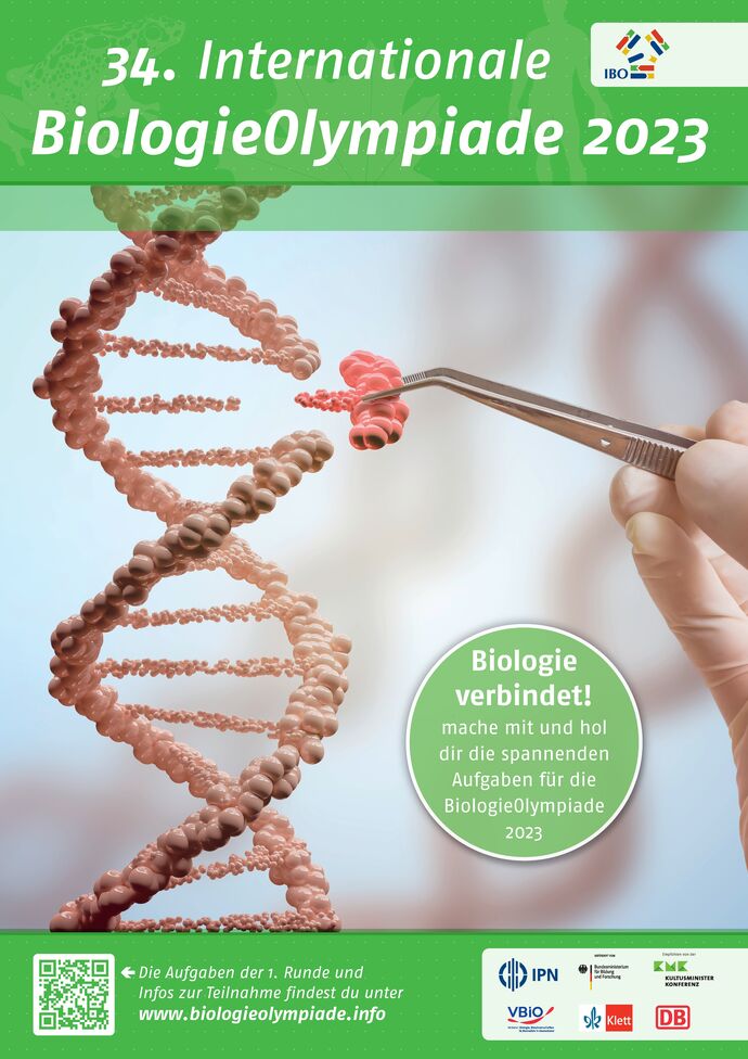 Offizielles Poster der 34. Internationalen BiologieOylmpiade 2023
