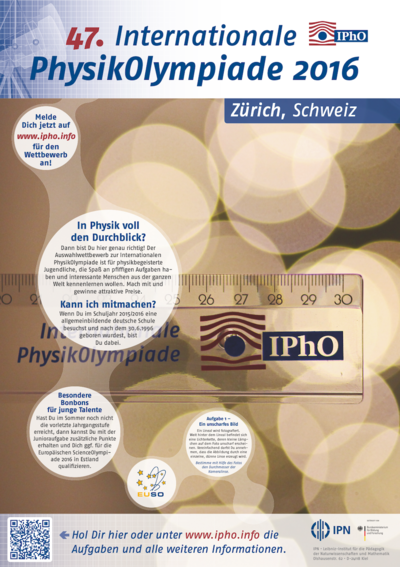 Plakat zur IPhO 2016 IPhO - IPN